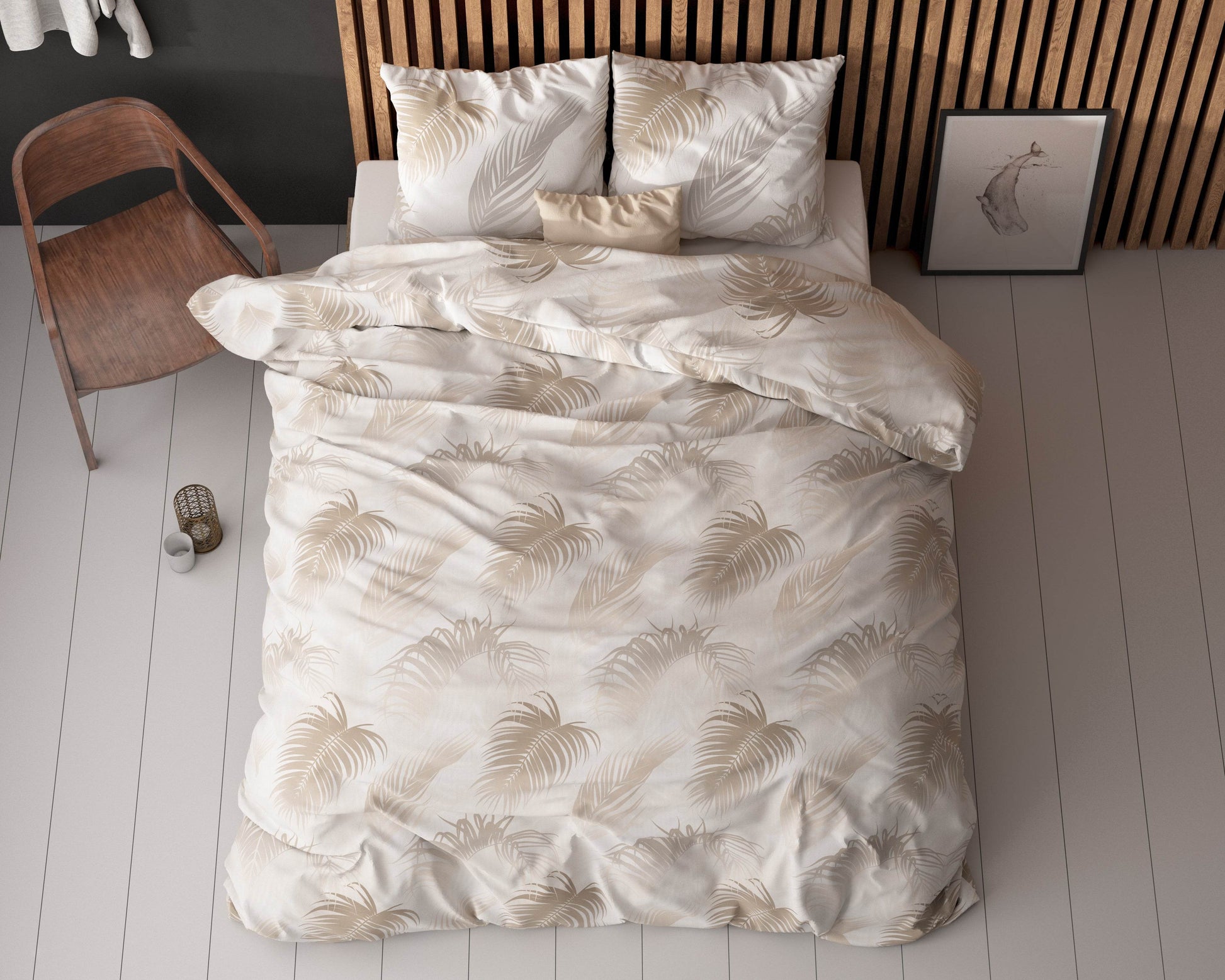 Bettbezug Jayda Taupe 240 x 220 cm - Palo24
