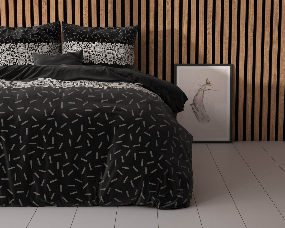 Bettbezug Dervio Anthrazit 140 x 220 cm - Palo24