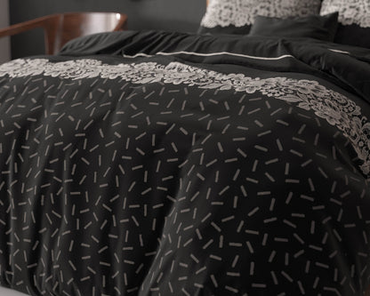 Bettbezug Dervio Anthrazit 140 x 220 cm - Palo24