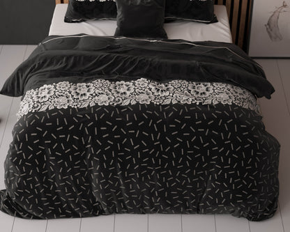 Bettbezug Dervio Anthrazit 200 x 220 cm - Palo24