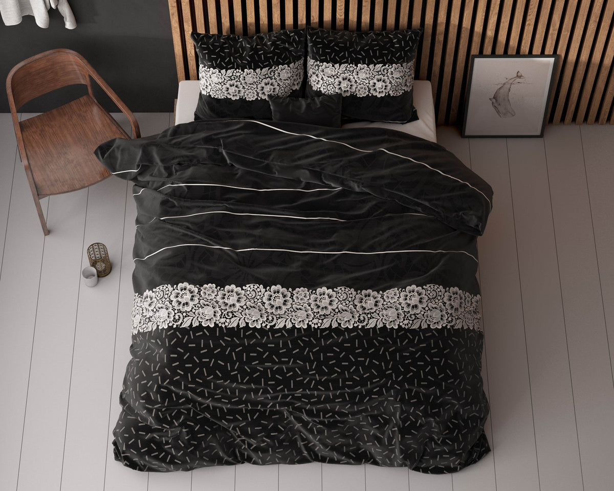 Bettbezug Dervio Anthrazit 200 x 220 cm - Palo24