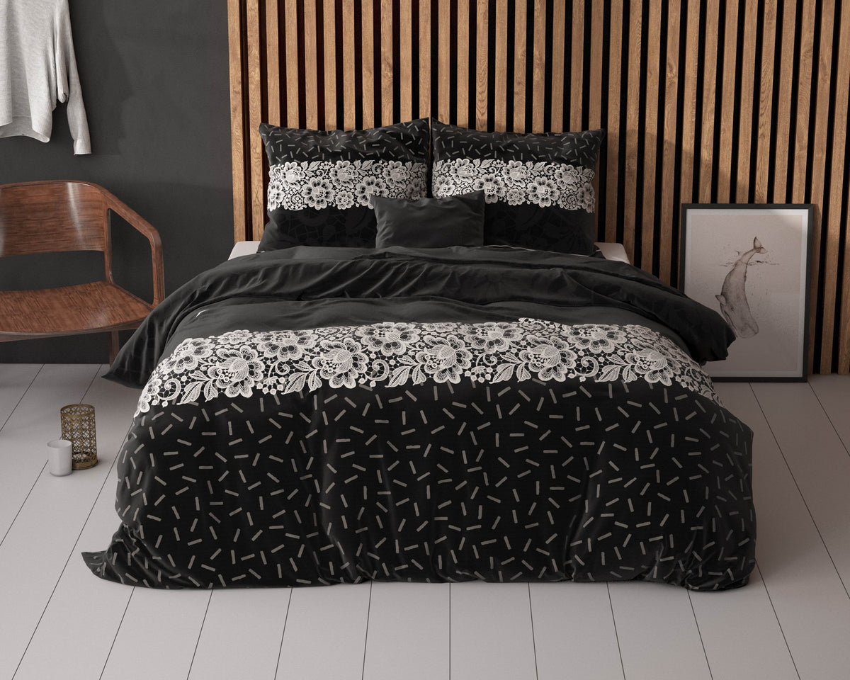 Bettbezug Dervio Anthrazit 240 x 220 cm - Palo24