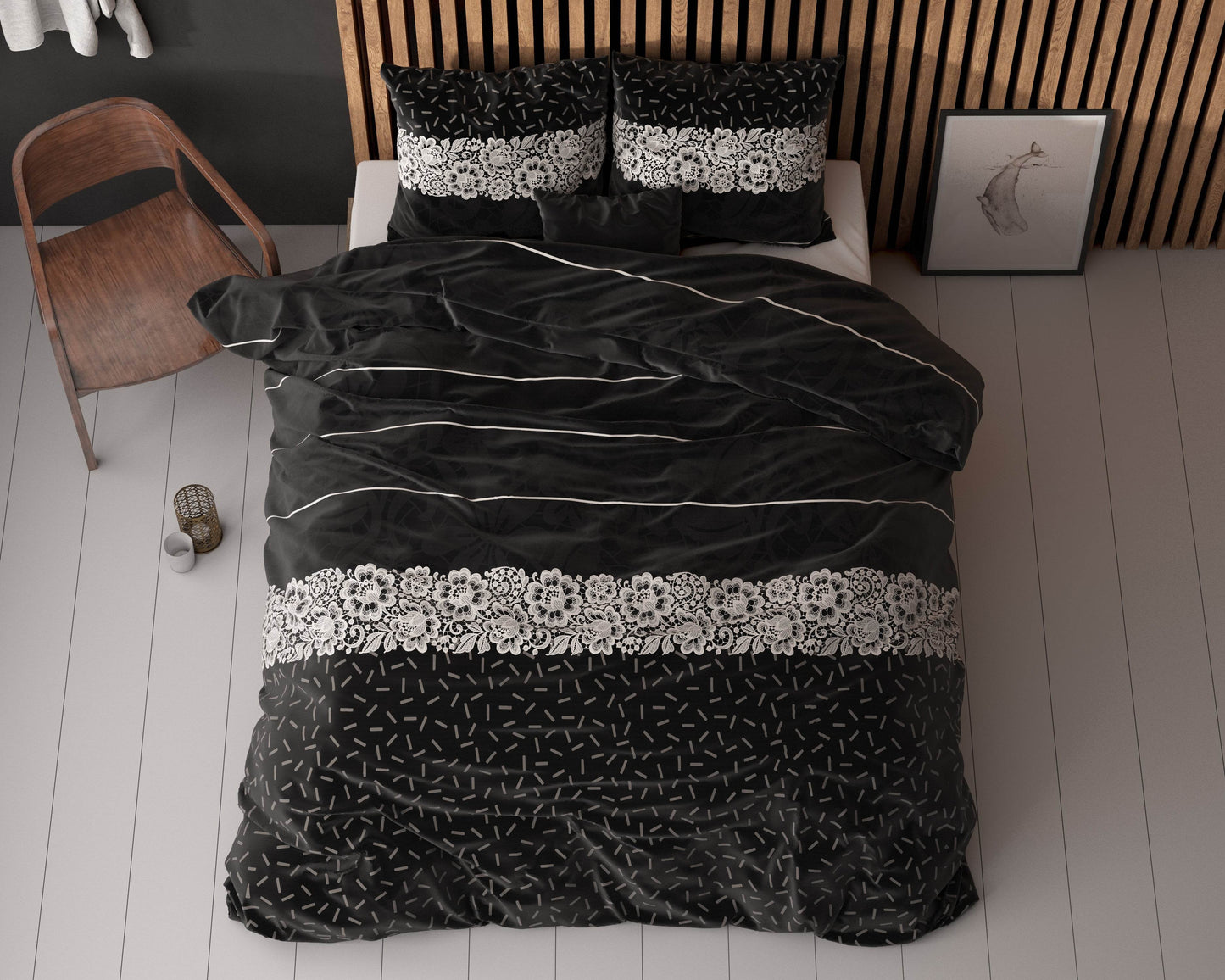 Bettbezug Dervio Anthrazit 240 x 220 cm - Palo24