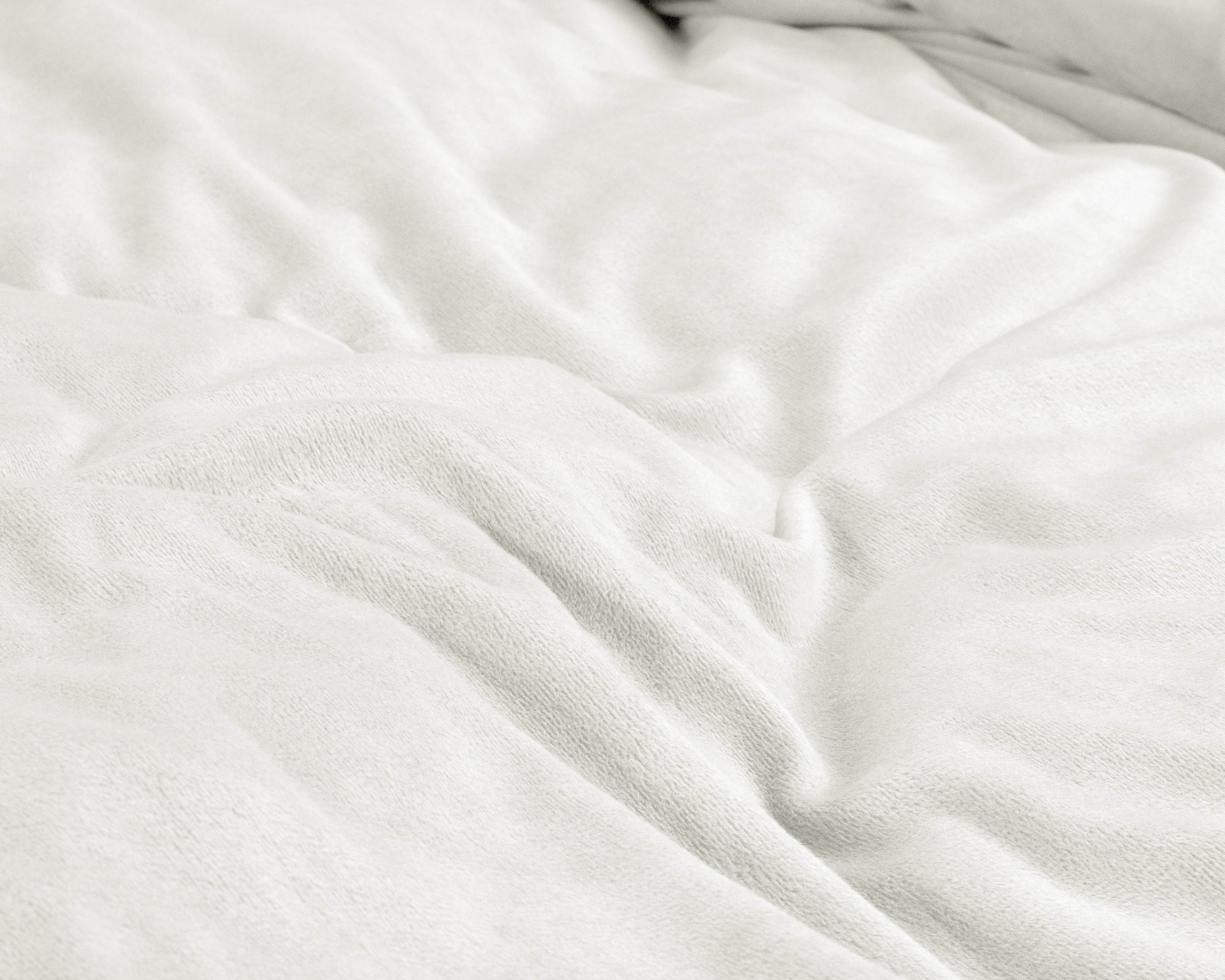 Bettbezug Samt Uni Weiss 140 x 220 cm - Palo24
