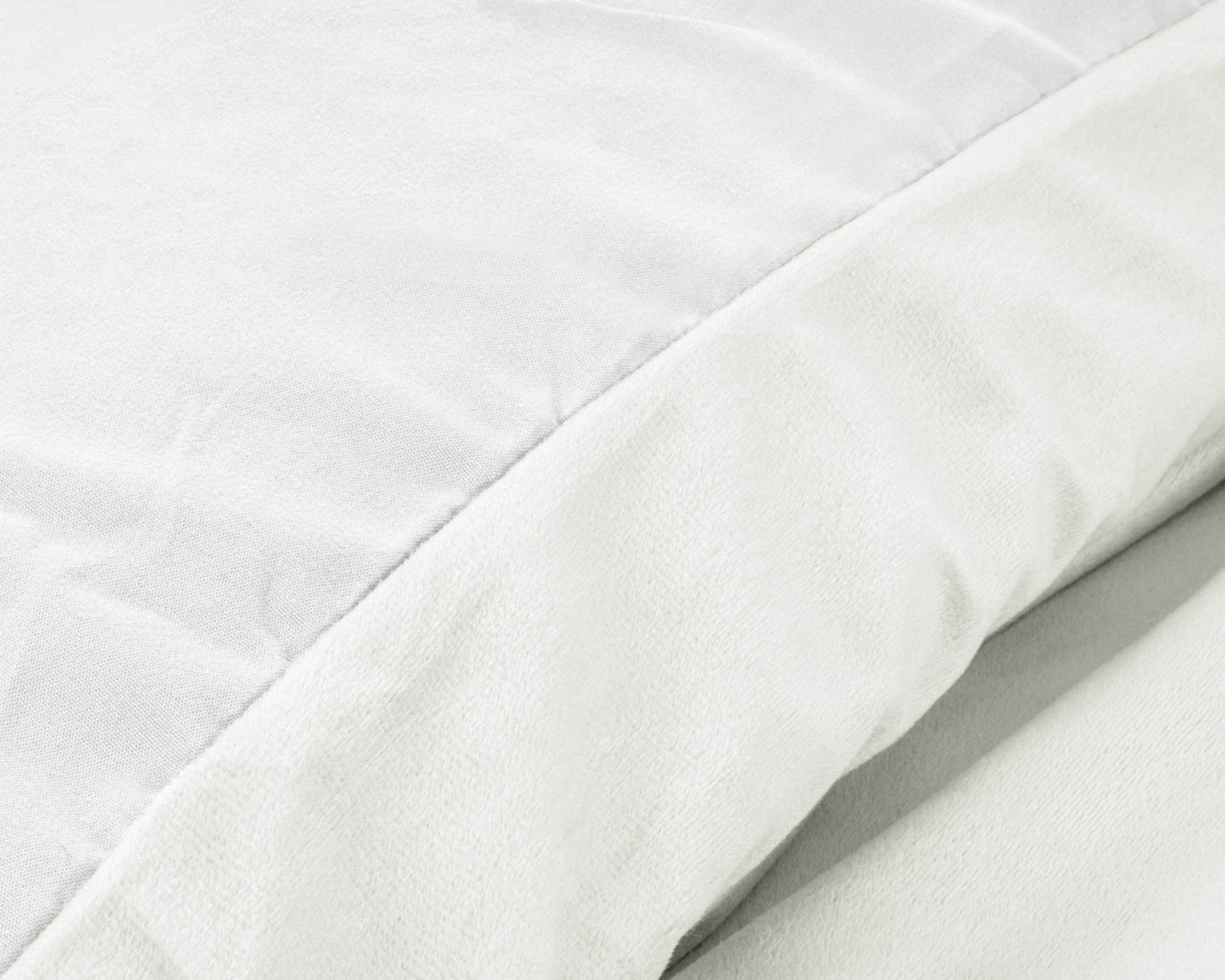 Bettbezug Samt Uni Weiss 200 x 220 cm - Palo24