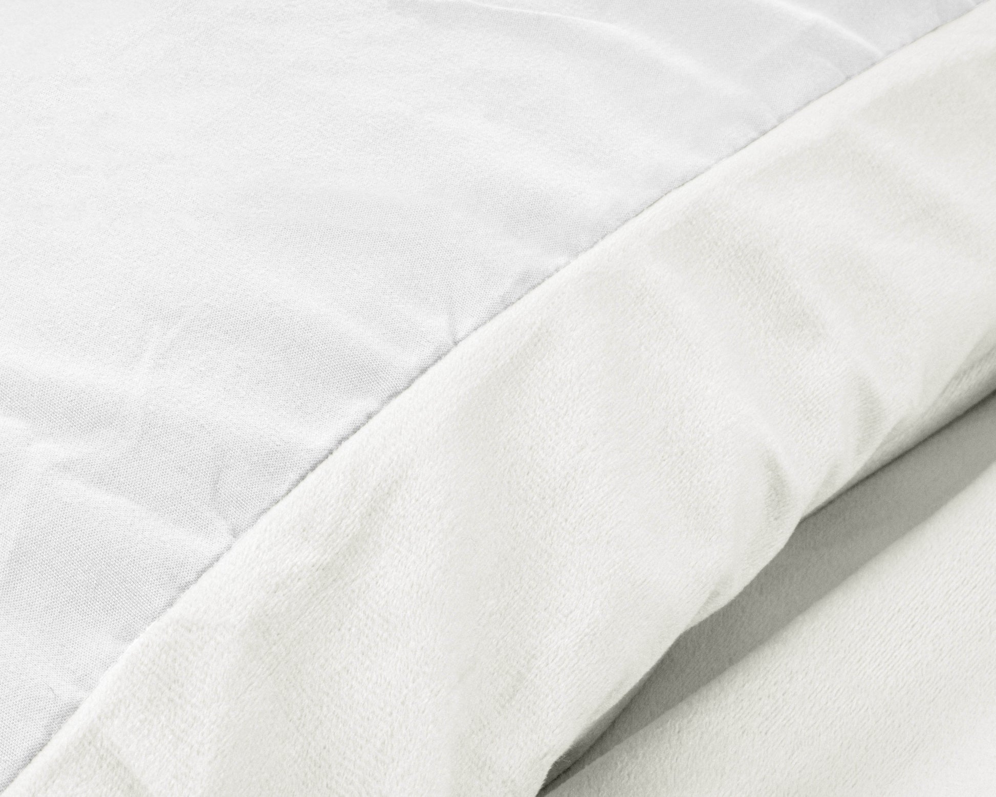 Bettbezug Samt Uni Weiss 200 x 220 cm - Palo24