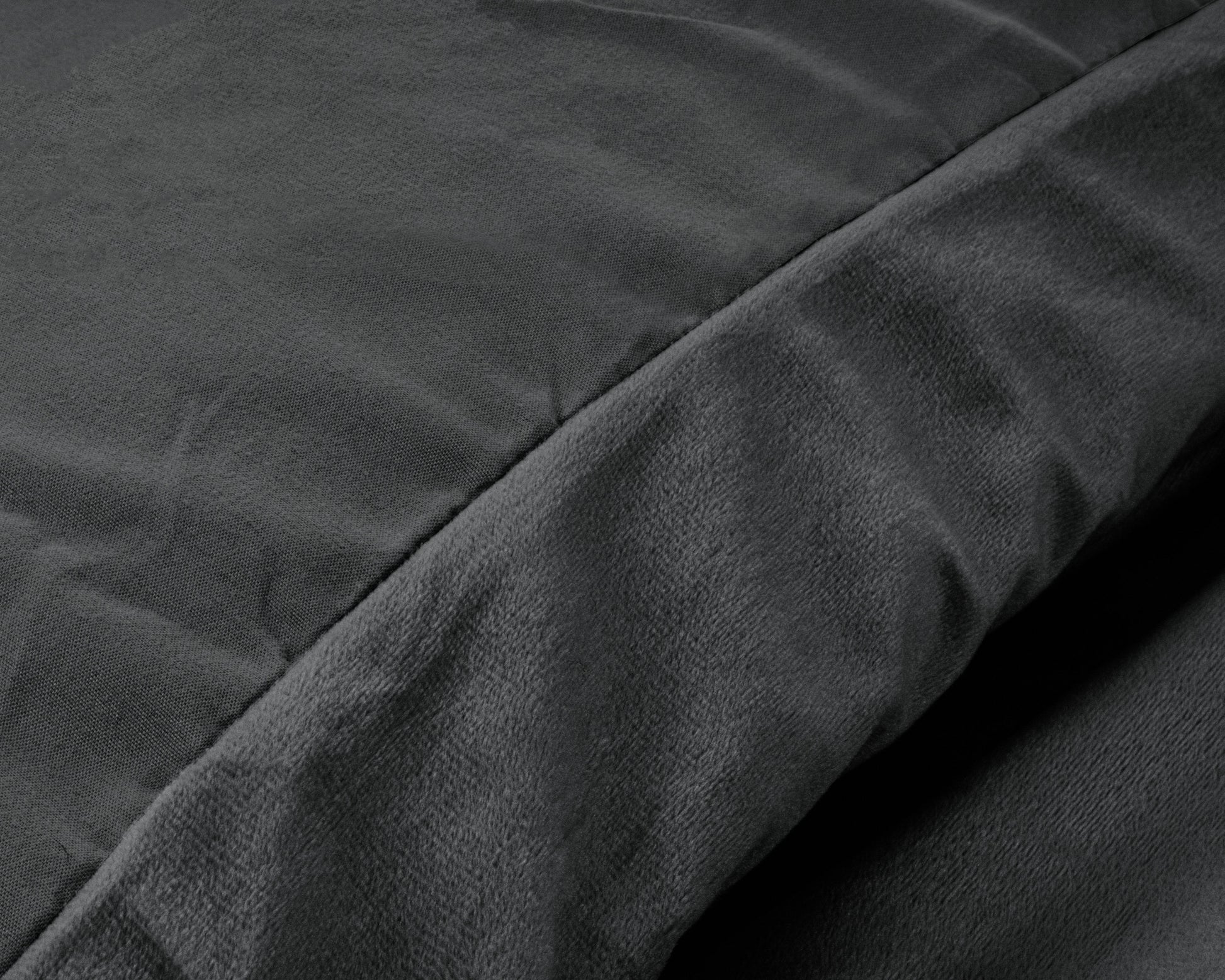 Bettbezug Samt Uni Anthrazit 140 x 220 cm - Palo24