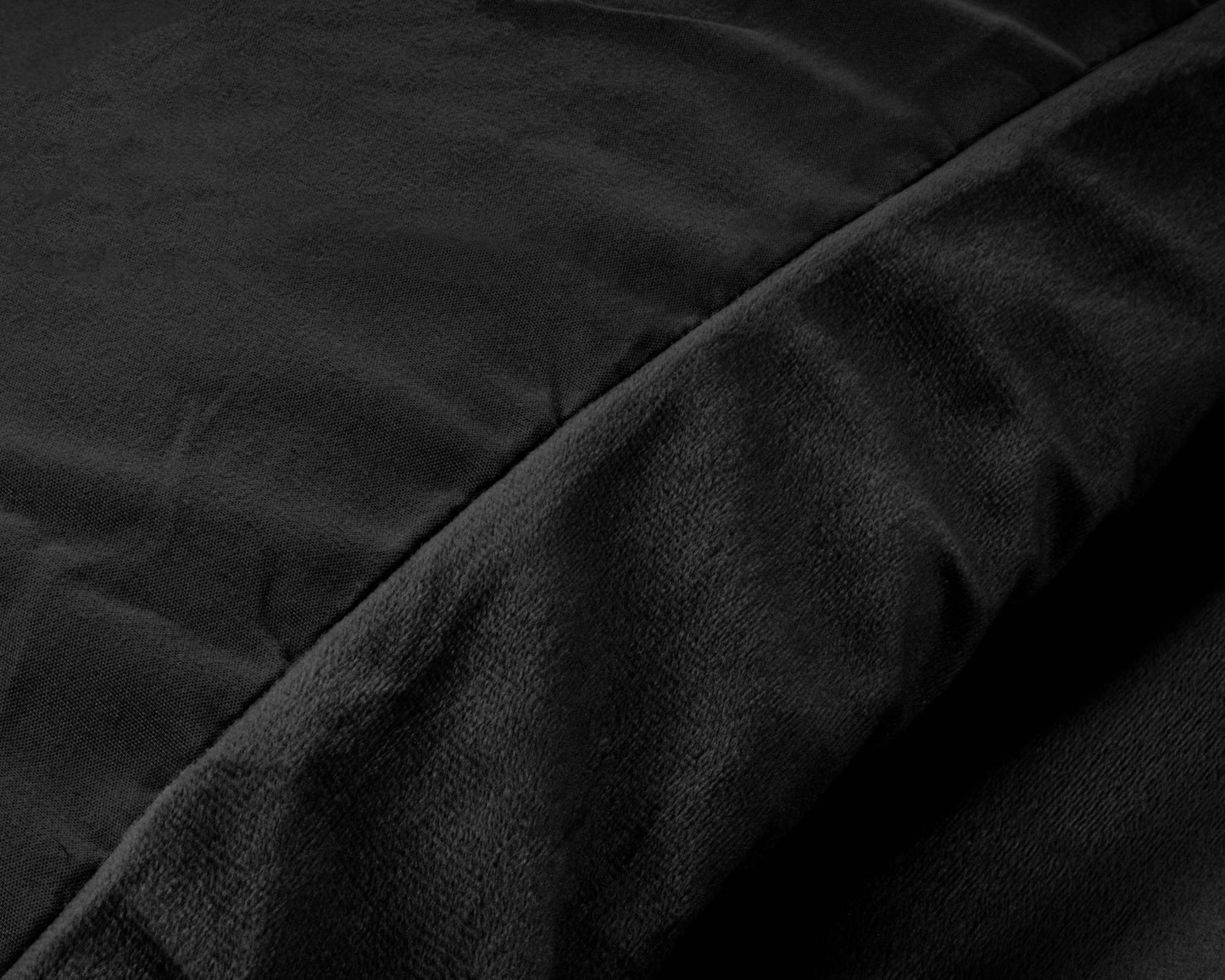 Bettbezug Samt Uni Schwarz 140 x 220 cm - Palo24