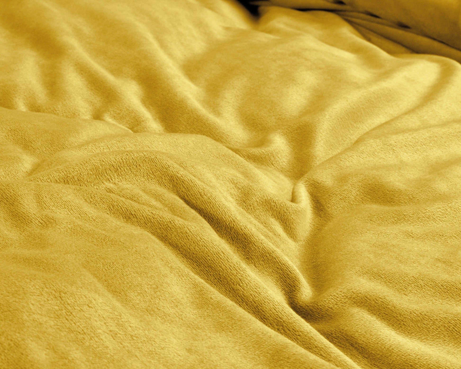 Bettbezug Samt Uni Gold 140 x 220 cm - Palo24