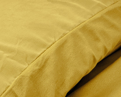 Bettbezug Samt Uni Gold 200 x 220 cm - Palo24