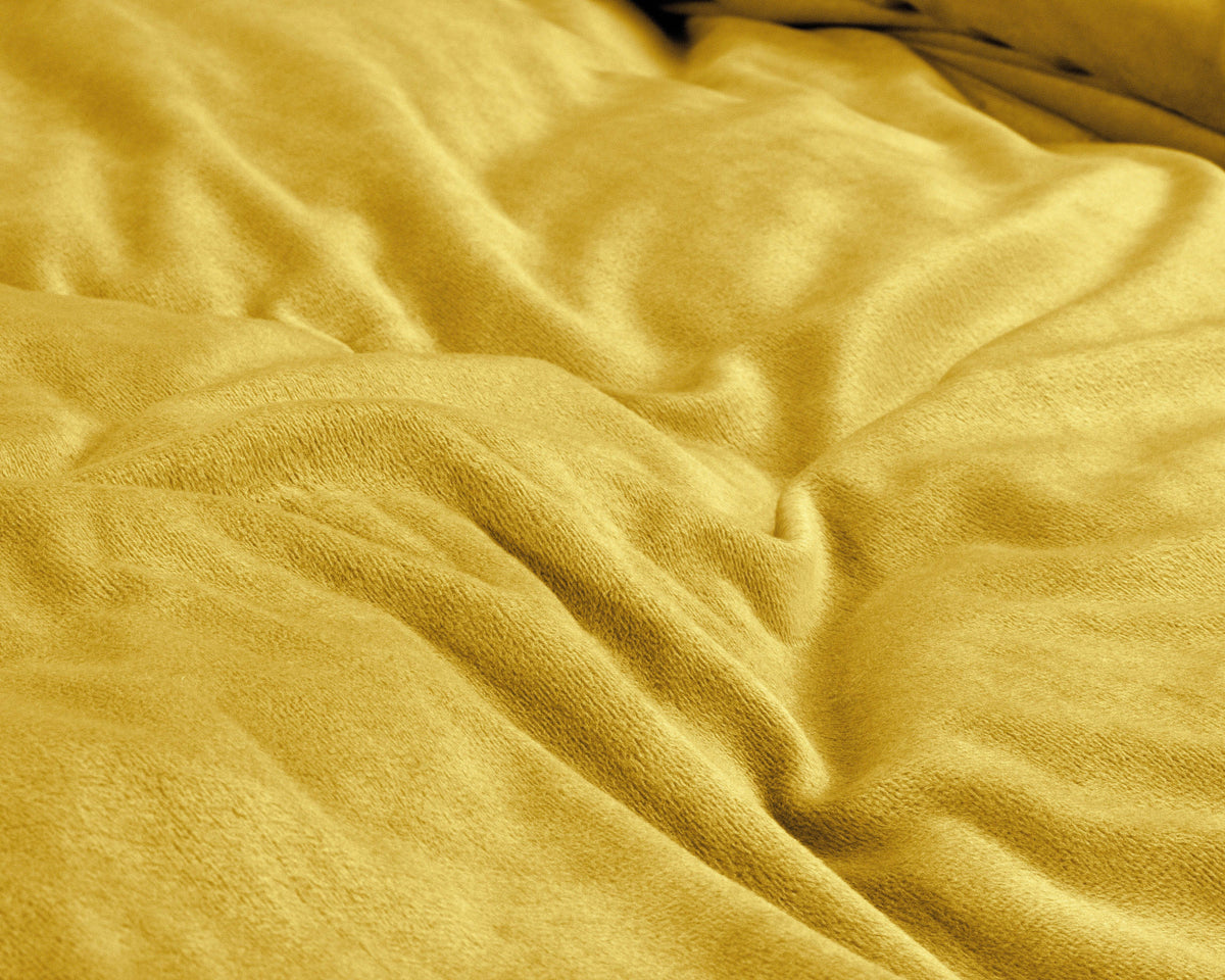Bettbezug Samt Uni Gold 240 x 220 cm - Palo24