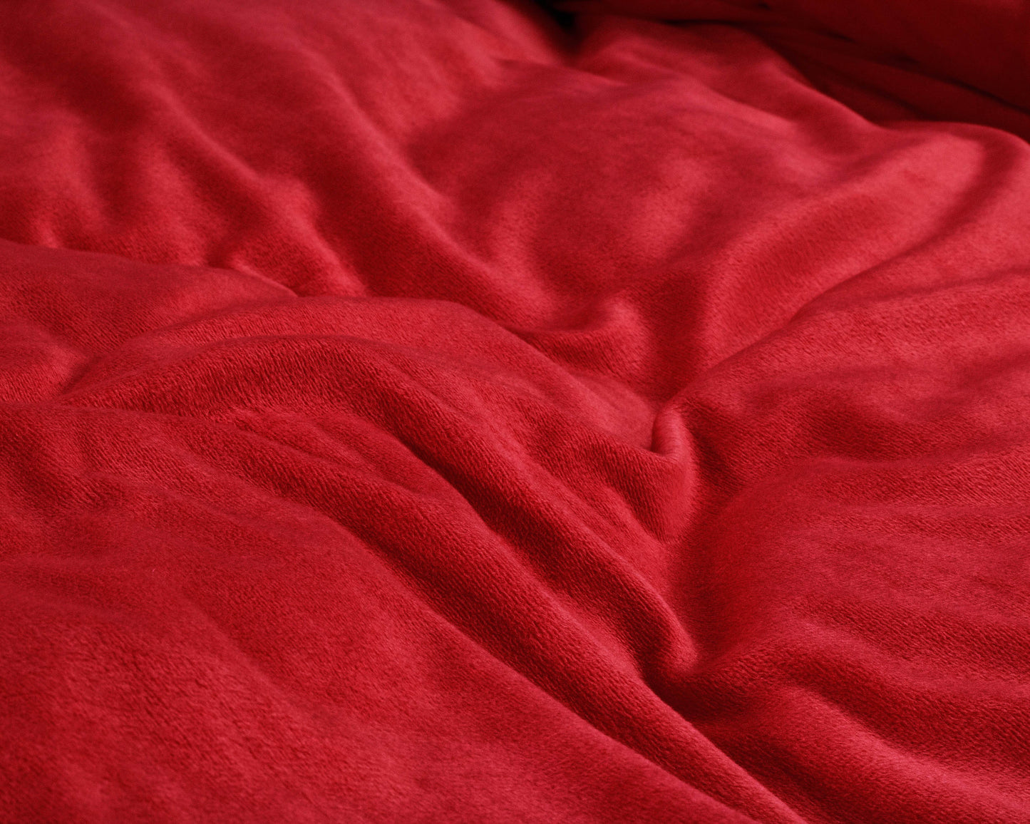 Bettbezug Samt Uni Rot 140 x 220 cm - Palo24
