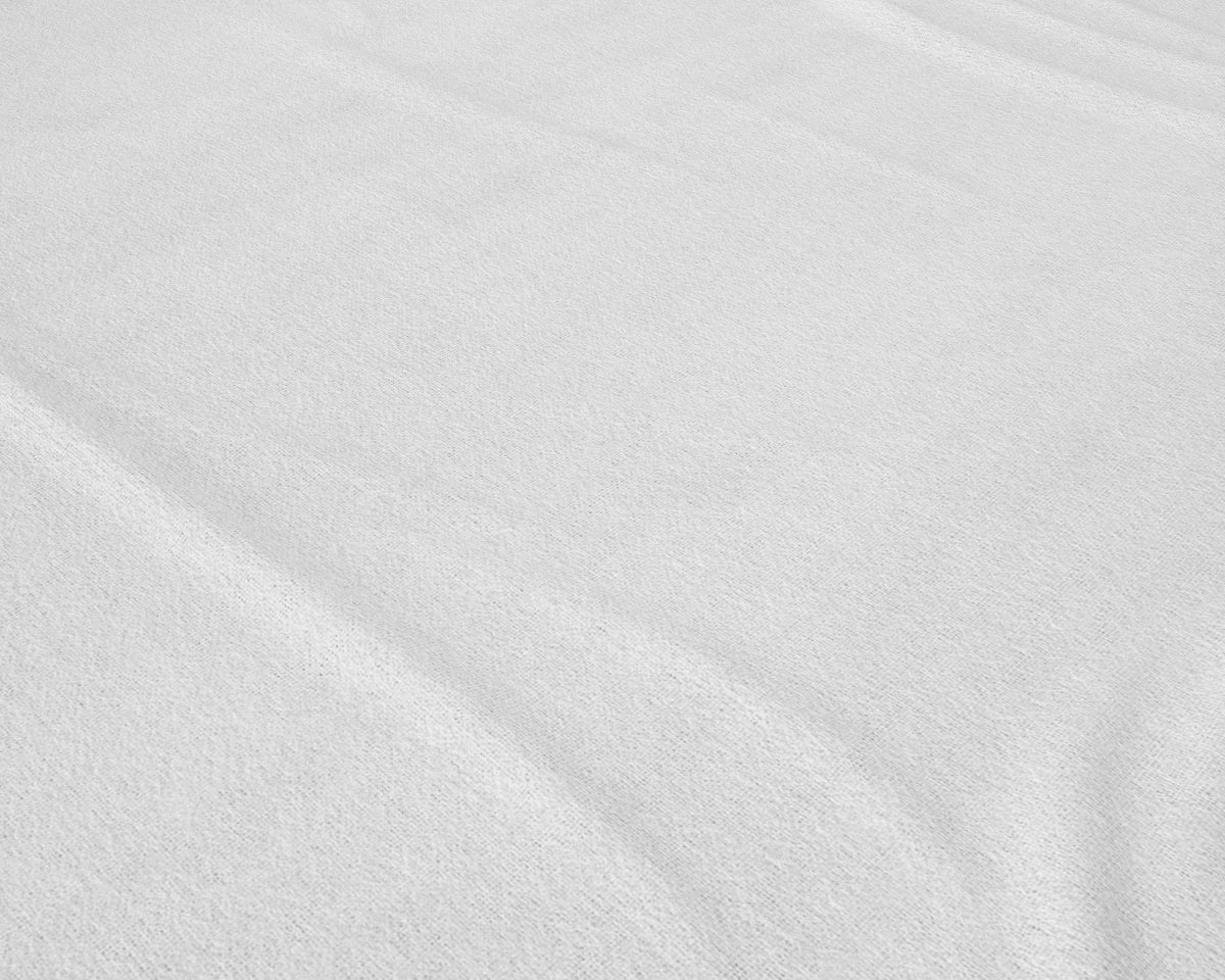 Flanel Basic Spannbettlaken Weiss 140 x 200 cm - Palo24