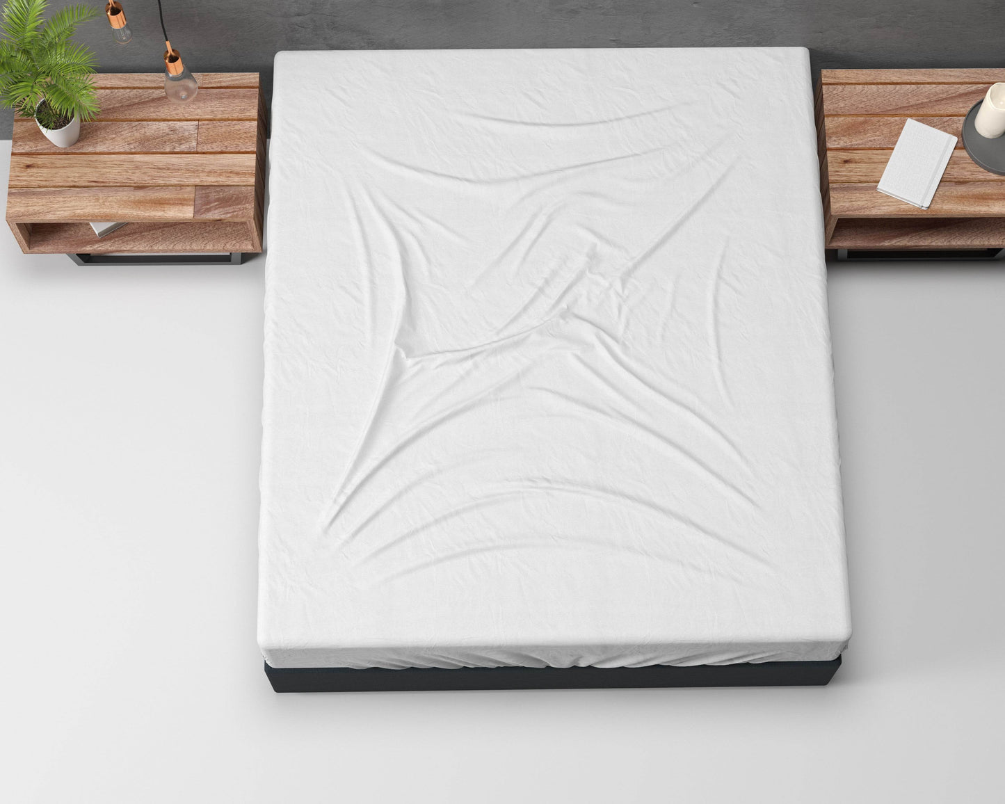 Flanel Basic Spannbettlaken Weiss 160 x 200 cm - Palo24