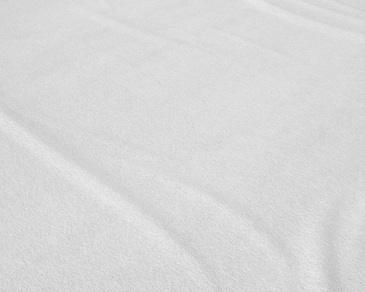 Flanel Basic Spannbettlaken Weiss 180 x 200 cm - Palo24