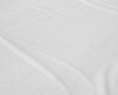Flanel Basic Spannbettlaken Weiss 180 x 200 cm - Palo24