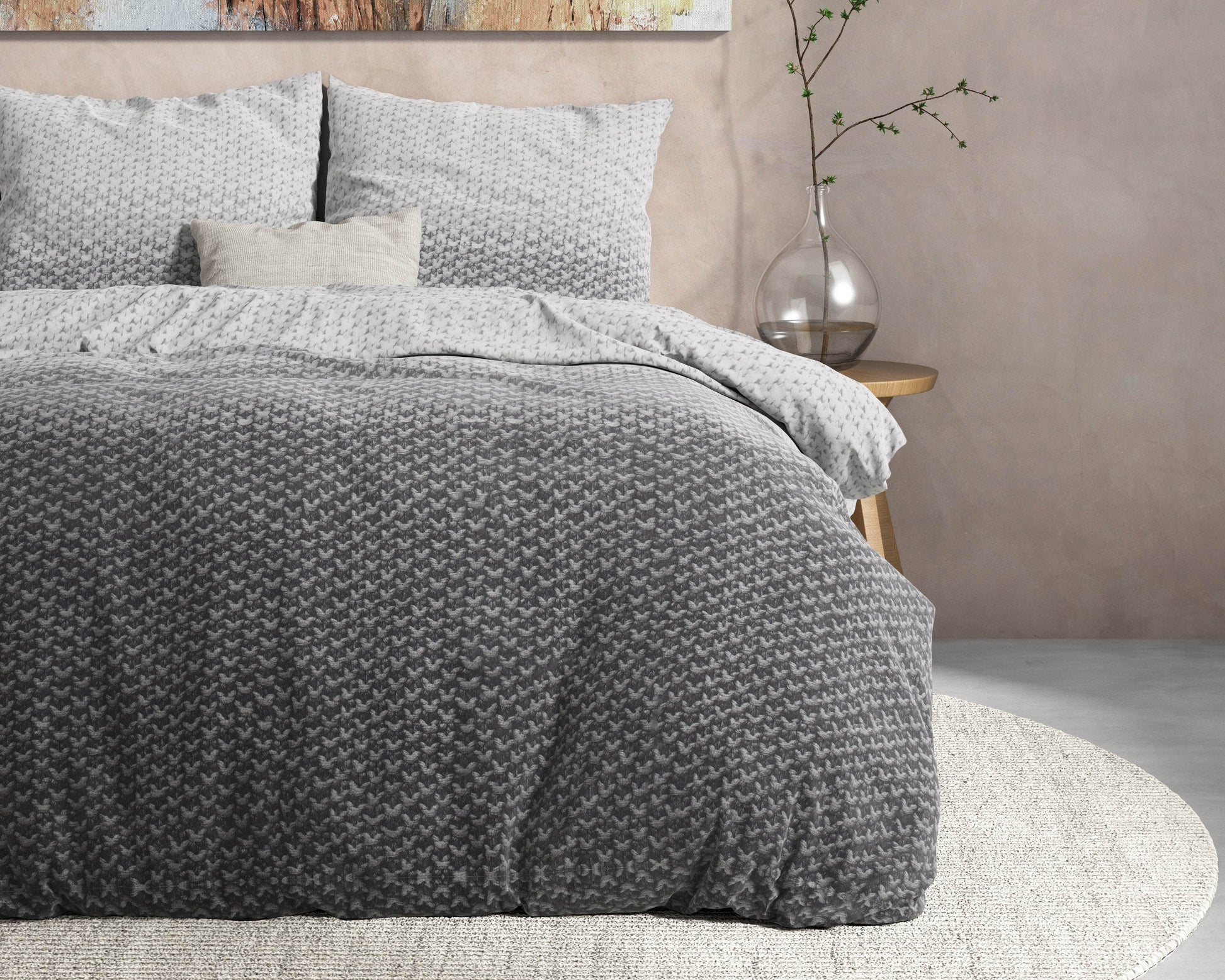 Bettbezug DH Flanel Tamar Grey 240 x 220 cm - Palo24