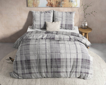 Bettbezug DH FL Theotis Grau 140 x 220 cm - Palo24