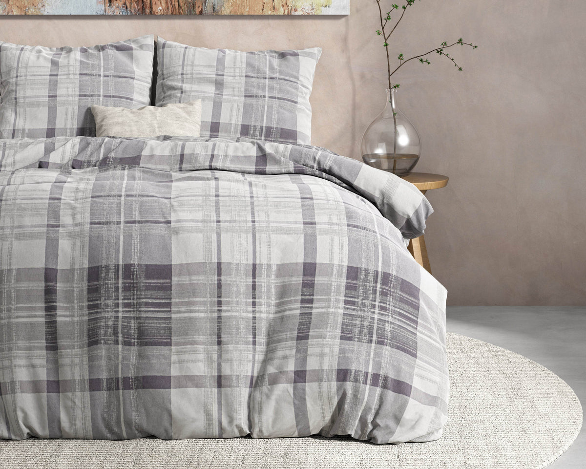 Bettbezug DH FL Theotis Grau 140 x 220 cm - Palo24