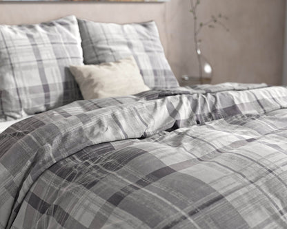 Bettbezug DH FL Theotis Grau 140 x 220 cm - Palo24