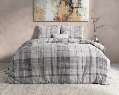 Bettbezug DH FL Theotis Grau 200 x 220 cm - Palo24