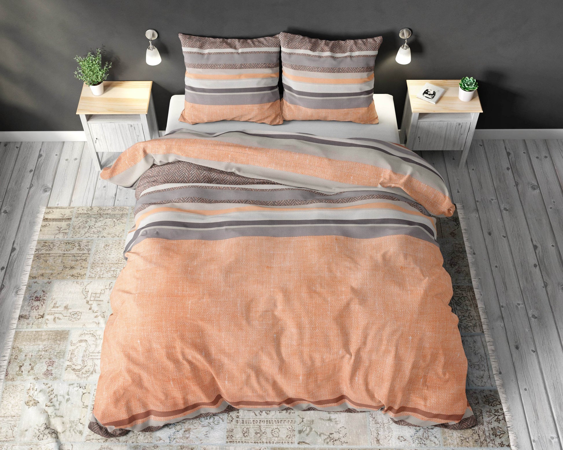 Bettbezug Sonta Orange 200 x 220 cm - Palo24