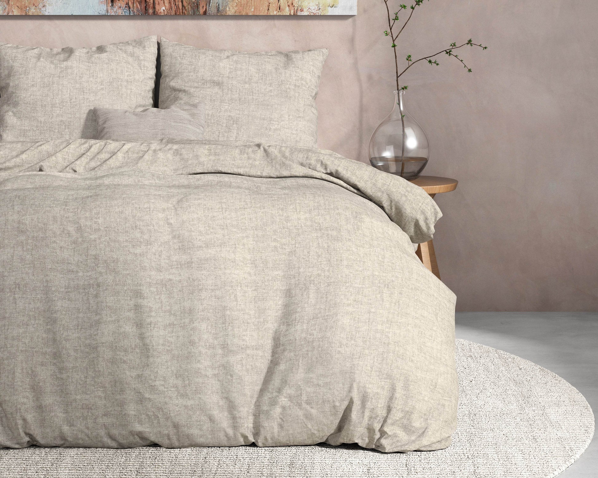 Bettbezug DH Flanel Leo Grau 200 x 220 cm - Palo24