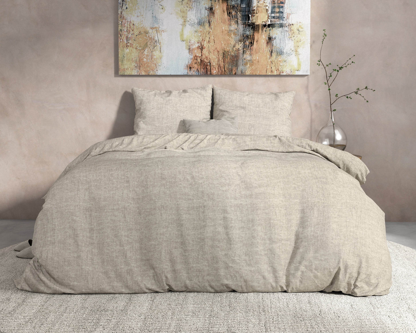 Bettbezug DH Flanel Leo Grau 200 x 220 cm - Palo24