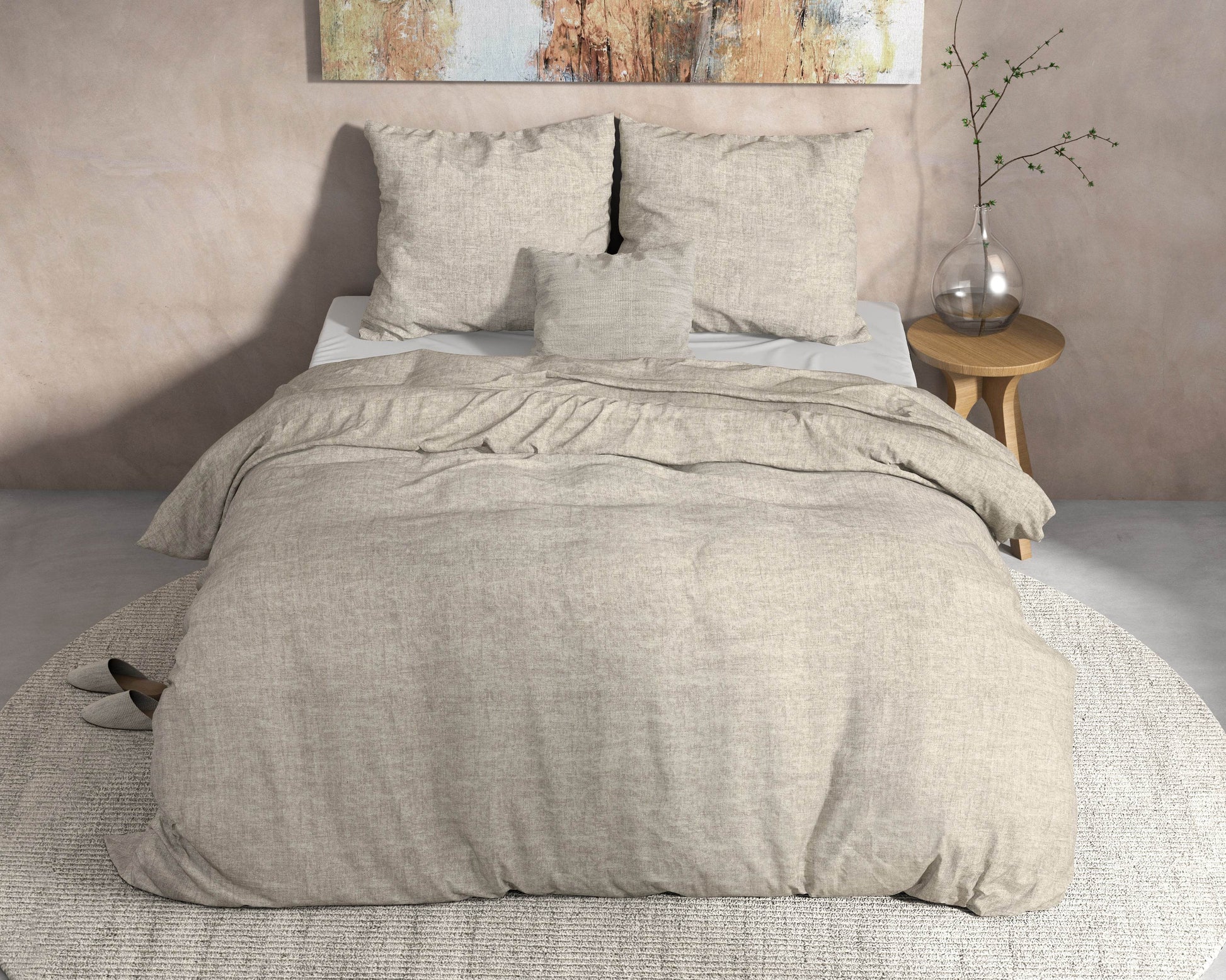 Bettbezug DH Flanel Leo Grau 240 x 220 cm - Palo24