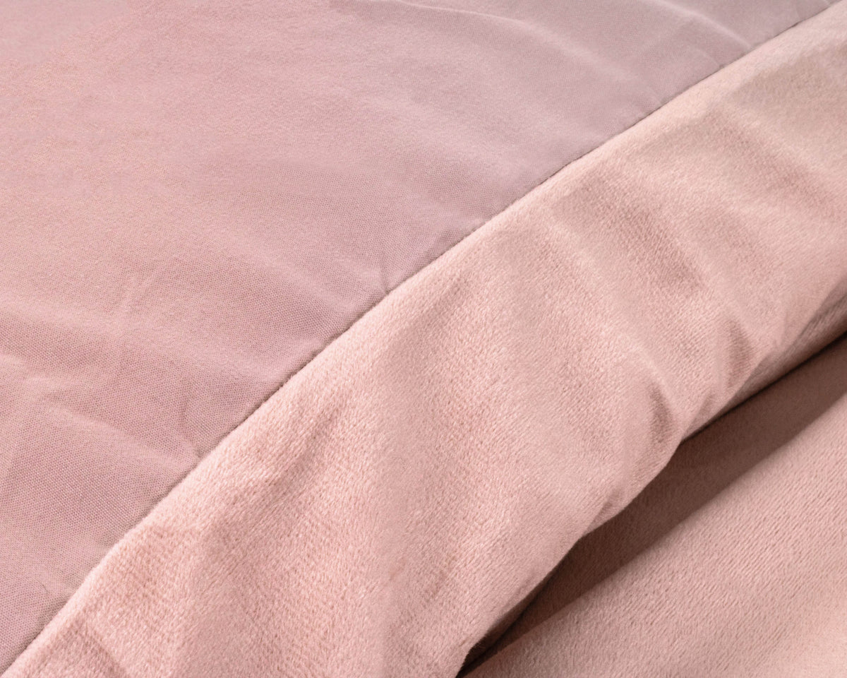Bettbezug Samt Uni rosa 200 x 220 cm - Palo24