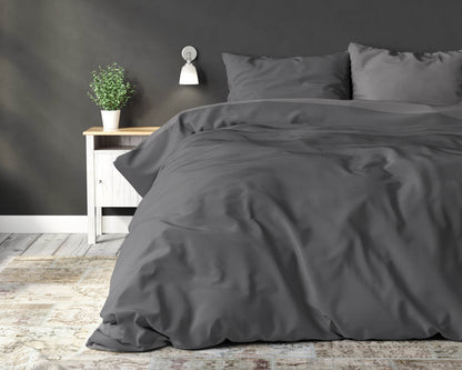 Bettbezug Double Face Grau/Anthrazit 240 x 220 cm - Palo24