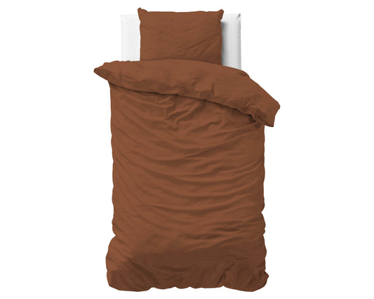 Bettbezug Stone washed Brown 140 x 220 cm - Palo24