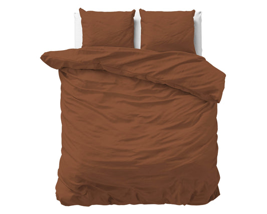 Bettbezug Stone washed Brown 240 x 220 cm - Palo24