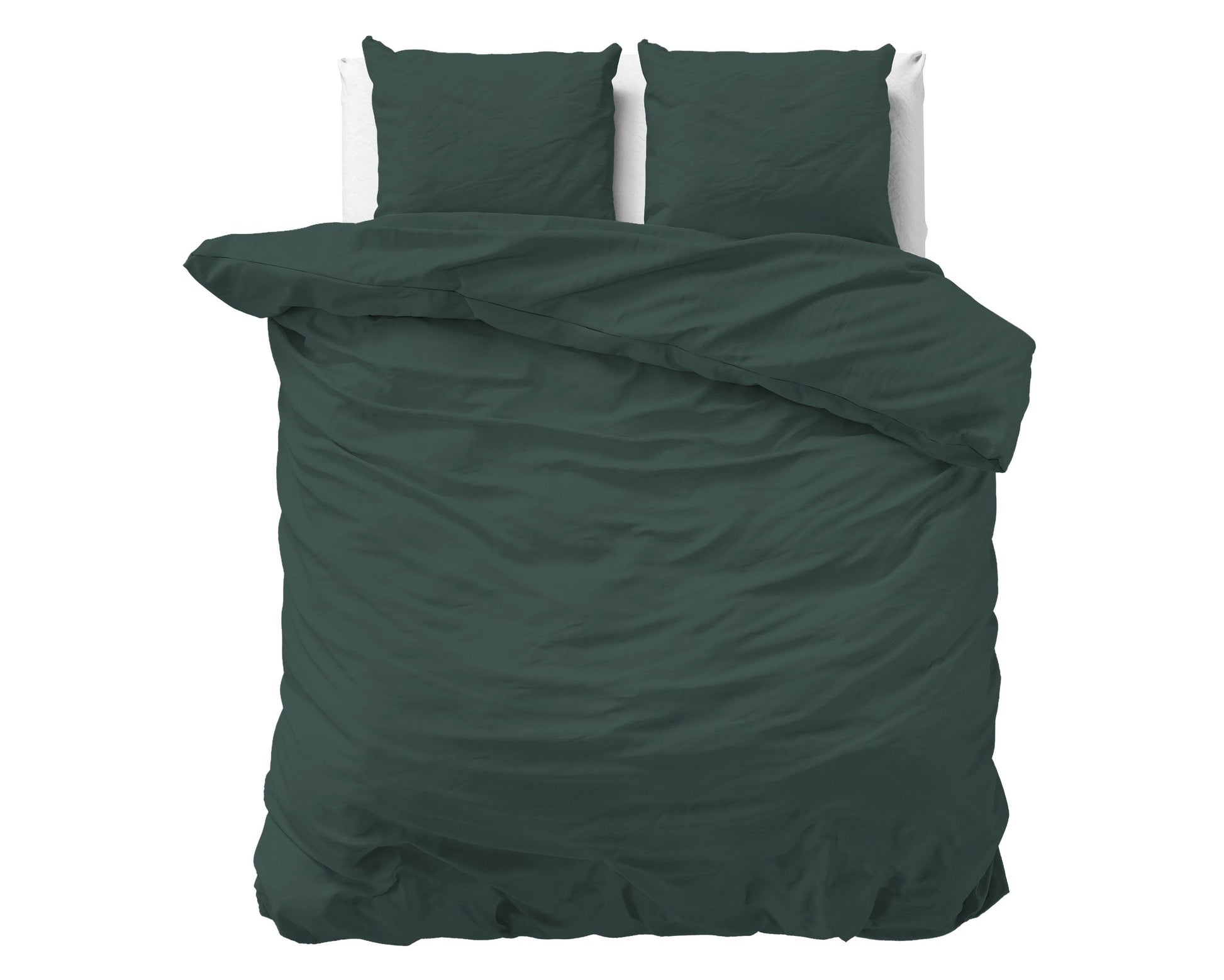Bettbezug Stone washed Dark Green 140 x 220 cm - Palo24
