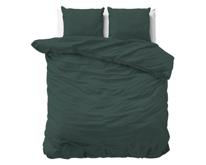 Bettbezug Stone washed Dark Green 140 x 220 cm - Palo24