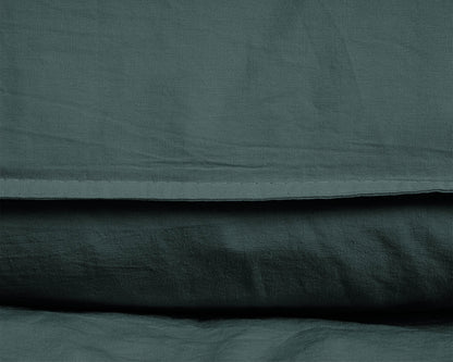 Bettbezug Stone washed Dark Green 140 x 220 cm - Palo24