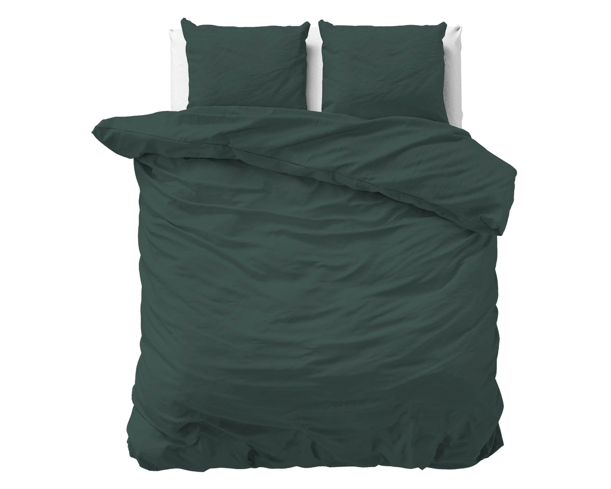 Bettbezug Stone washed Dark Green 240 x 220 cm - Palo24