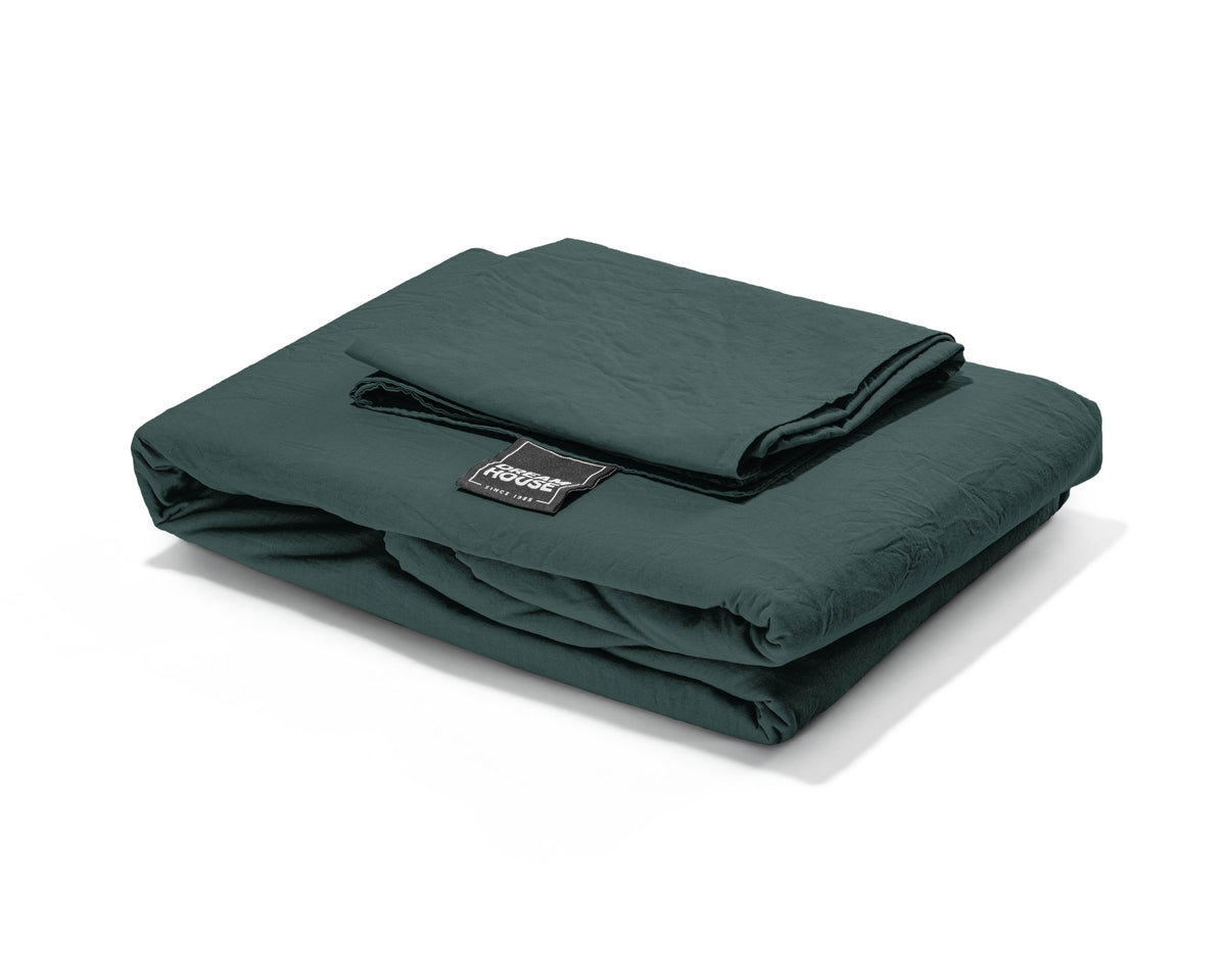 Bettbezug Stone washed Dark Green 200 x 220 cm - Palo24