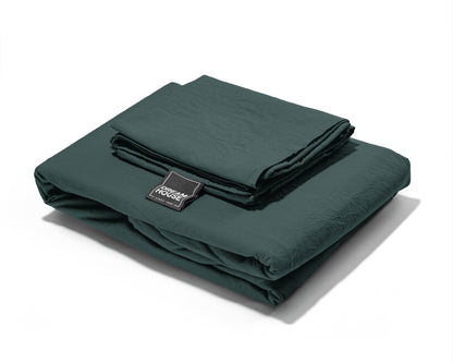 Bettbezug Stone washed Dark Green 140 x 220 cm - Palo24