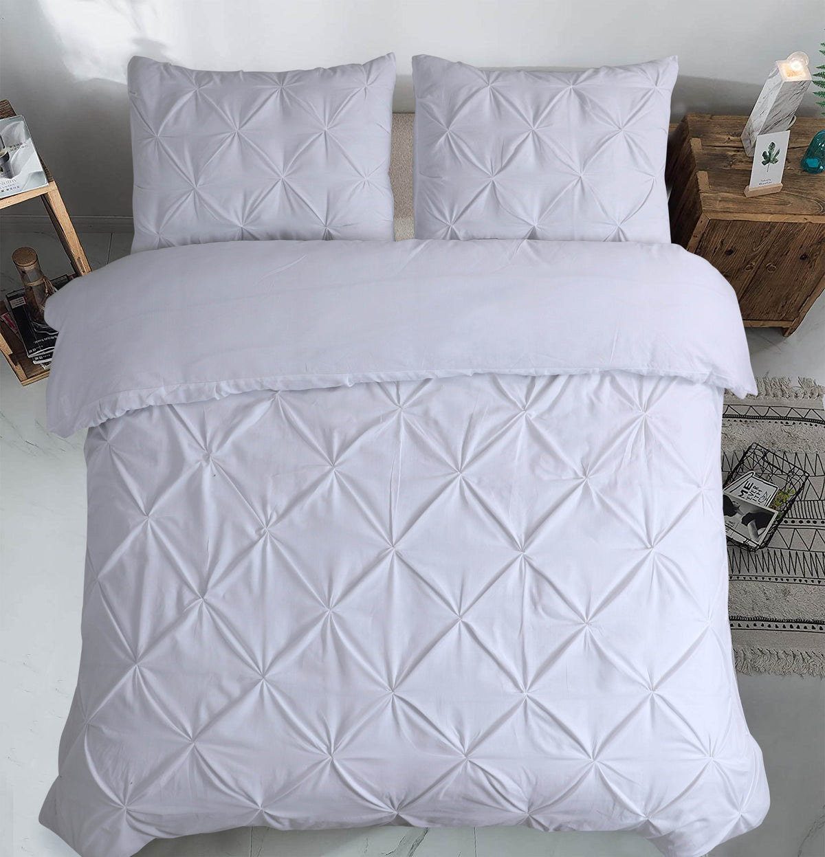 Bettbezug Salvador Weiss 240 x 220 cm - Palo24