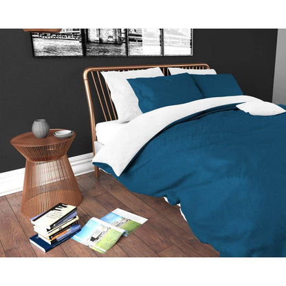 Bettbezug Twin Face Navy/Weiss 200 x 220 cm - Palo24