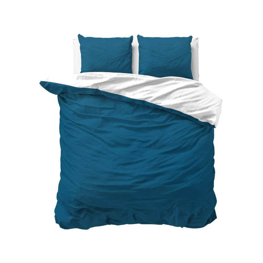 Bettbezug Twin Face Navy/Weiss 200 x 220 cm - Palo24