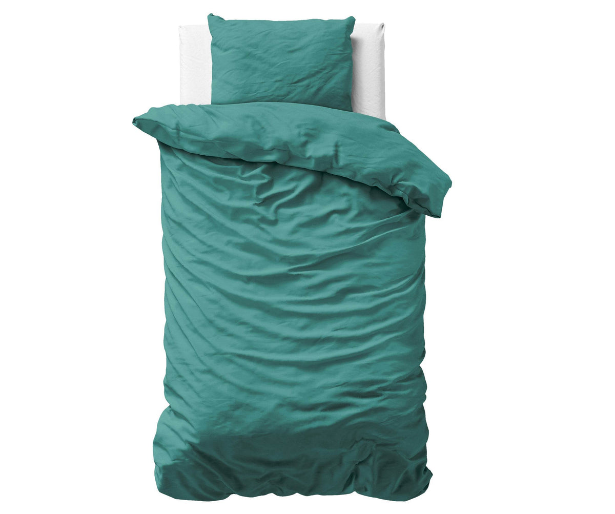 Bettbezug Uni Satijn Dunkel Grün 140 x 200/220 cm - Palo24