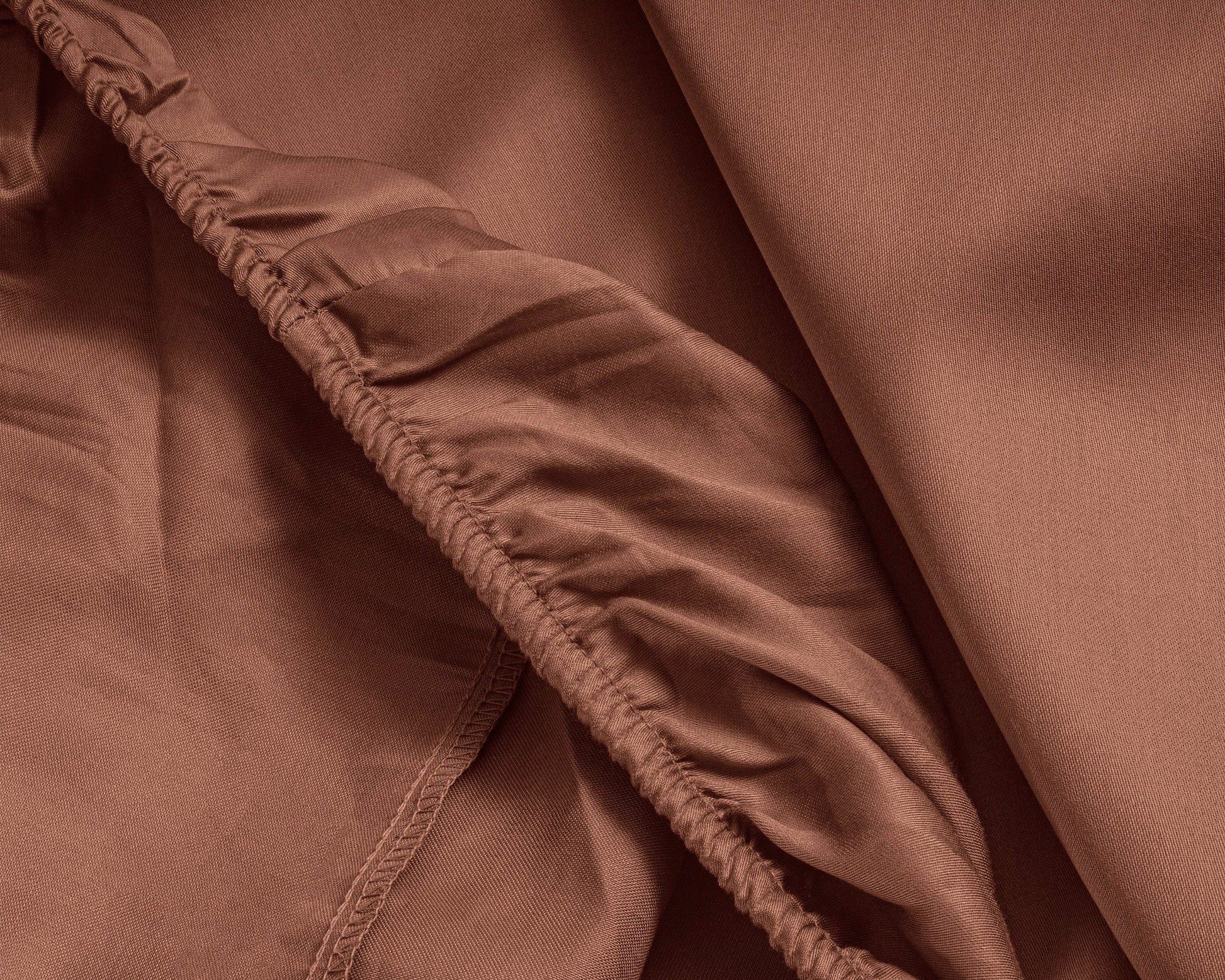 Satin Spannbettlaken Braun 80 x 200 cm - Palo24