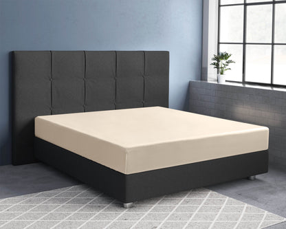 Satin Spannbettlaken Sand 180 x 220 cm - Palo24