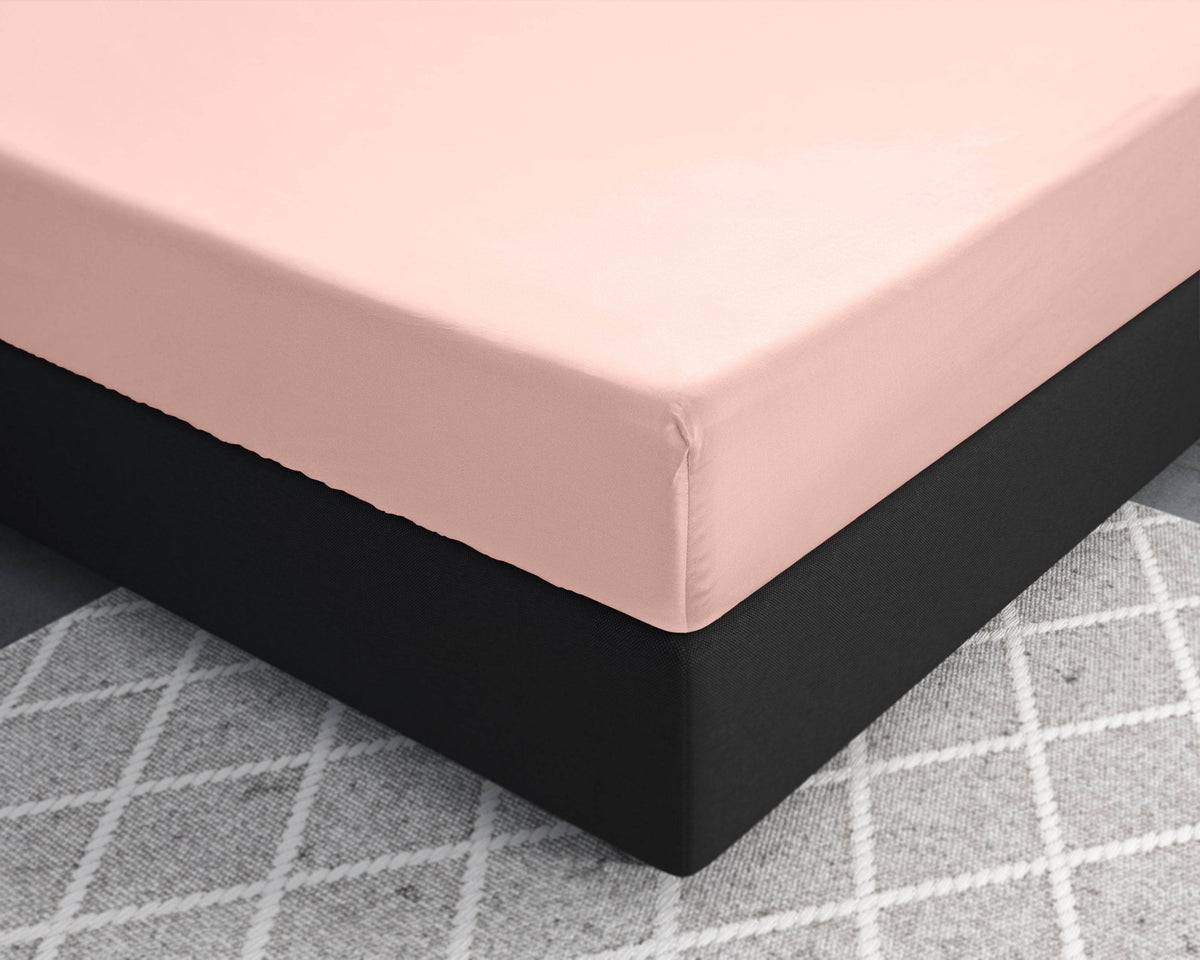 Satin Spannbettlaken Rosa 90 x 220 cm - Palo24