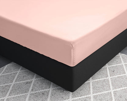 Satin Spannbettlaken Rosa 90 x 220 cm - Palo24