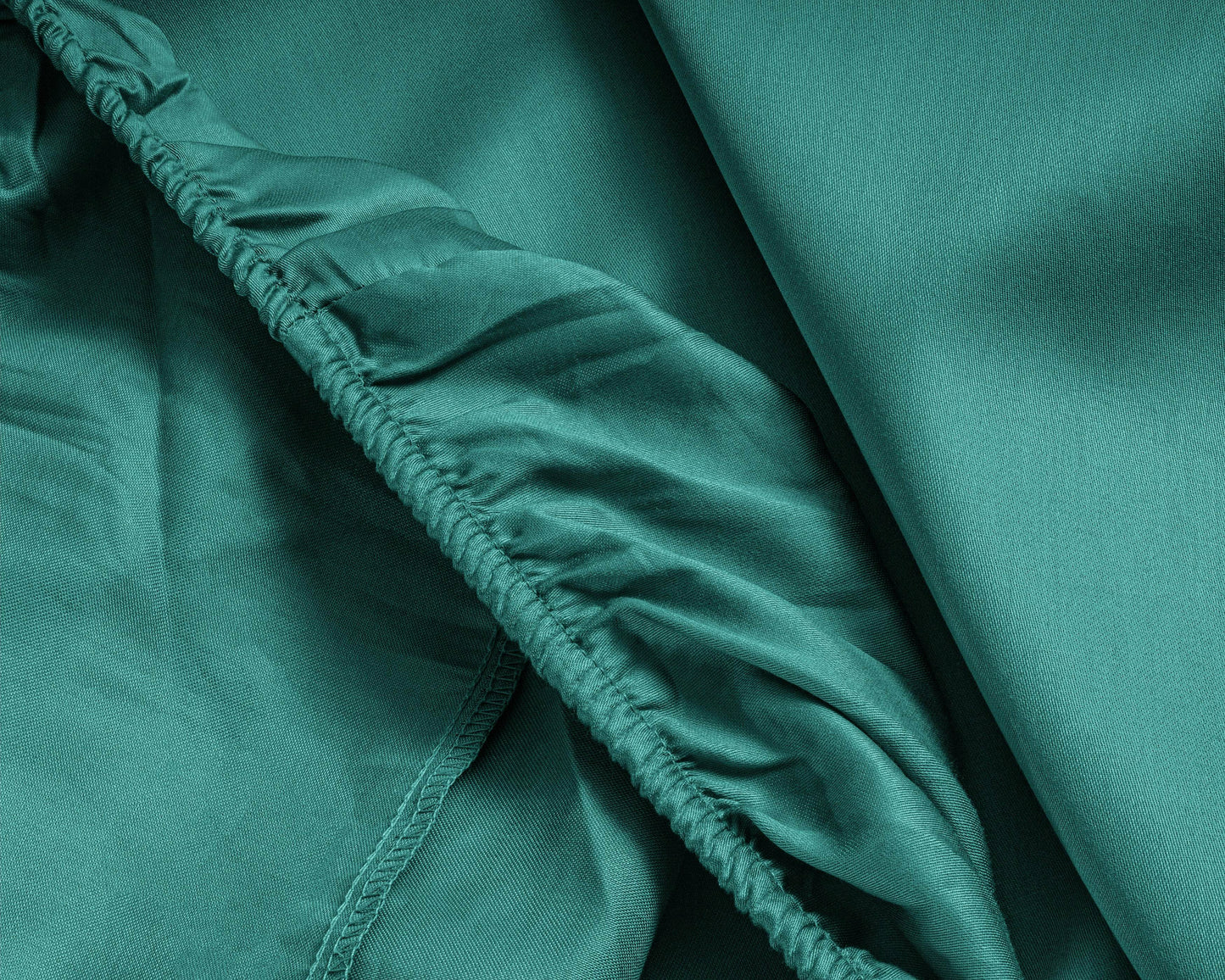 Topper Satin Spannbettlaken Dunkelgrün 90 x 220 cm - Palo24
