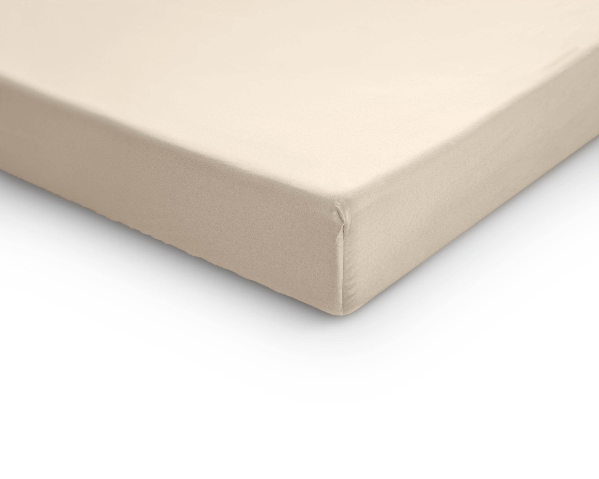 Topper Satin Spannbettlaken Sand 160 x 220 cm - Palo24