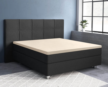 Topper Satin Spannbettlaken Sand 180 x 220 cm - Palo24